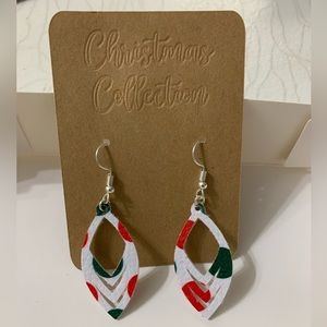 Faux leather earrings